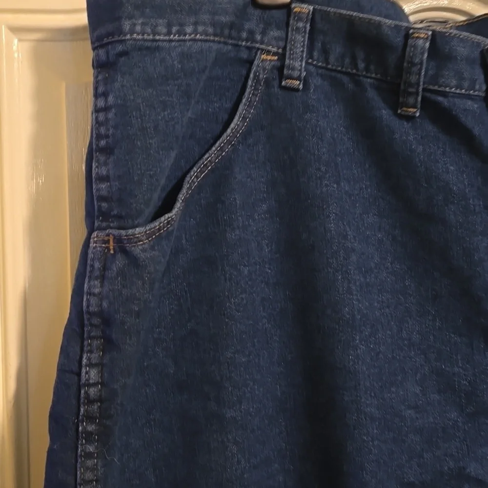 Wrangler Mens Authentic Blue Denim Jeans Regular Fit Size 44x30